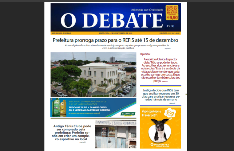 Edição íntegra – 750 – 19/09/2025