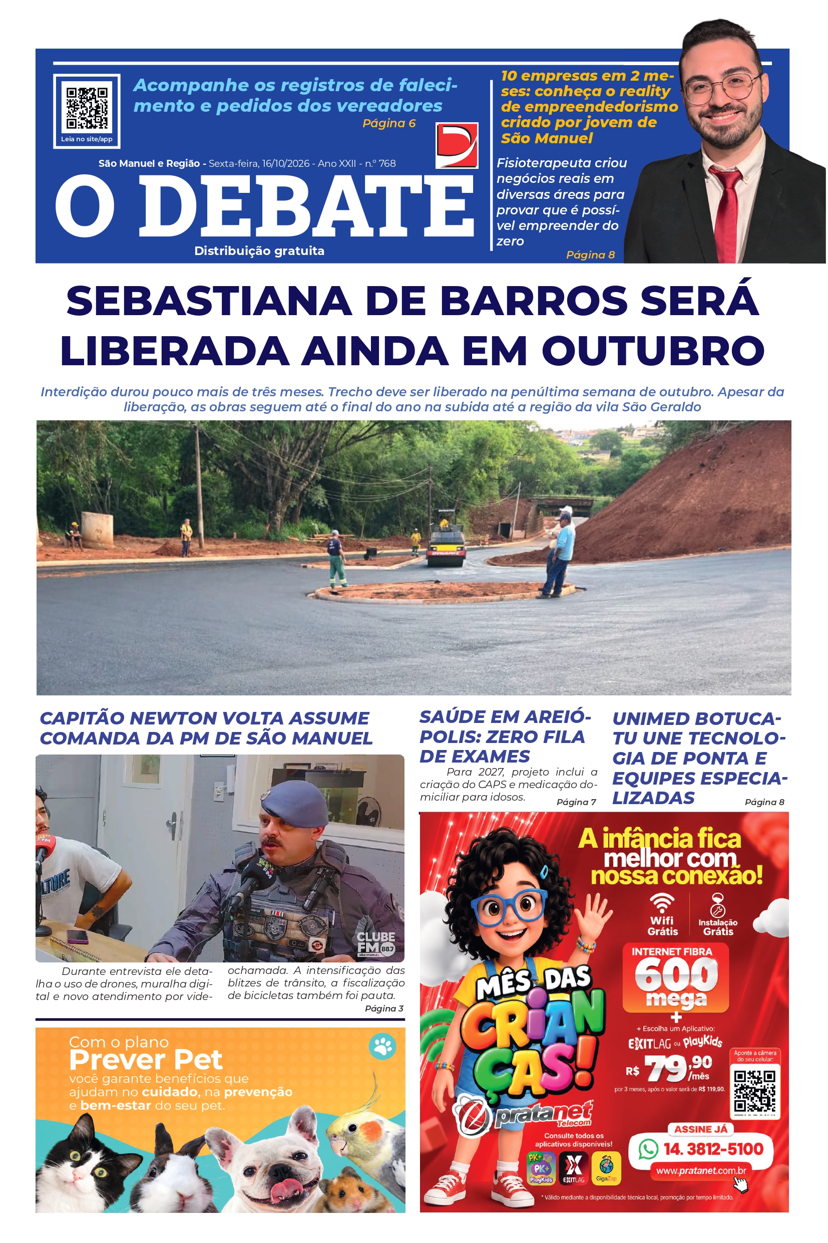 Jornal O Debate – ED 768 – 16/10/26